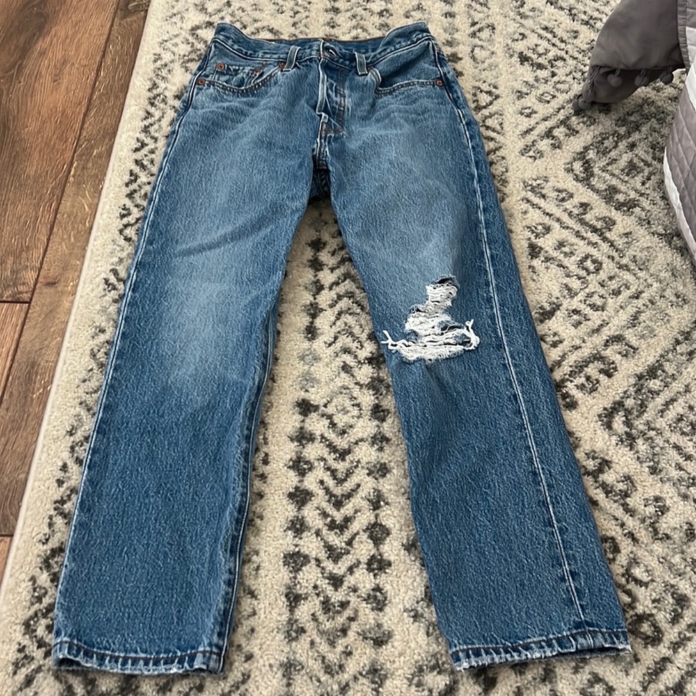 Levi’s 501 cropped waterless skinny jeans